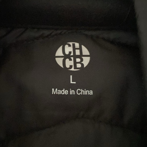 CHCB Cycling Quilted Jacket‎ Vest Shirt Light Jacket Black Puffy Gray Size Large - Picture 9 of 14